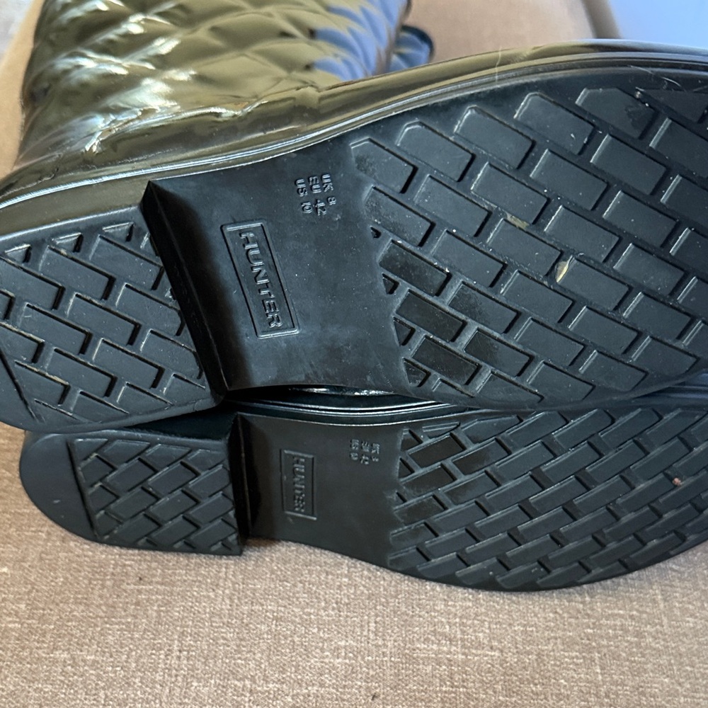Hunter Quilted Black Women's Rain Boots - Picture 4 of 5